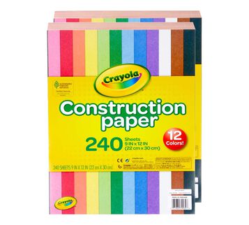 96Count Crayola Construction Paper 9x12 Colored /& Metallic Sheets